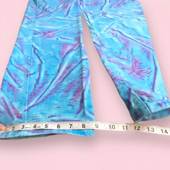 Iceberg RARE Vintage Denim Jeans Blue Purple Tie Dye Cotton Baggy Jeans Size 52 - Picture 3 of 9